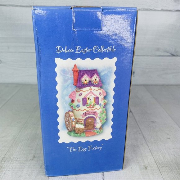 1995 Hopalong Hollow Easter Collection THE EGG FACTOR 7" T Porcelain Bunny House - Picture 8 of 16